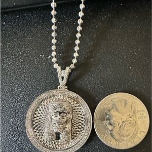 1 ct. Diamond Jesus Piece Sterling Silver